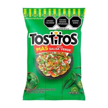Nachos Sabritas Tostitos Salsa verde 240 g