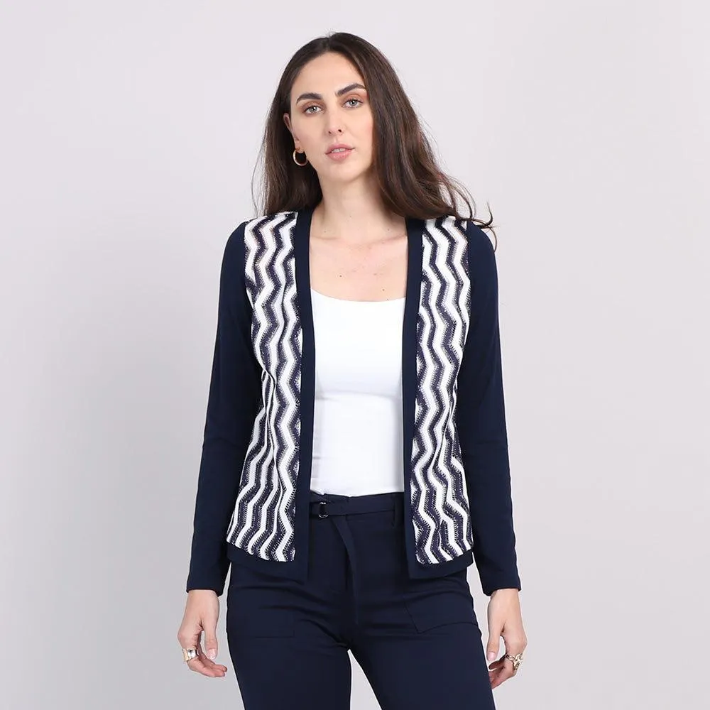 Blazer a rayas calado