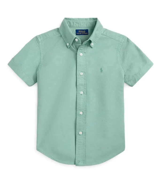 Camisa Oxford lisa manga corta Niño