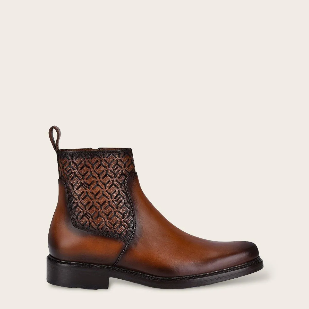 Botín de vestir para caballero en piel genuina