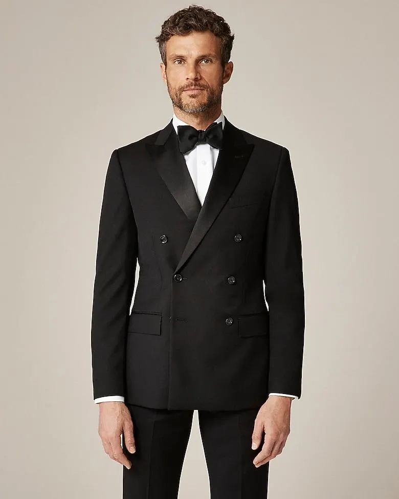 Ludlow Slim-fit double-breasted tuxedo jacket in Italian wool
