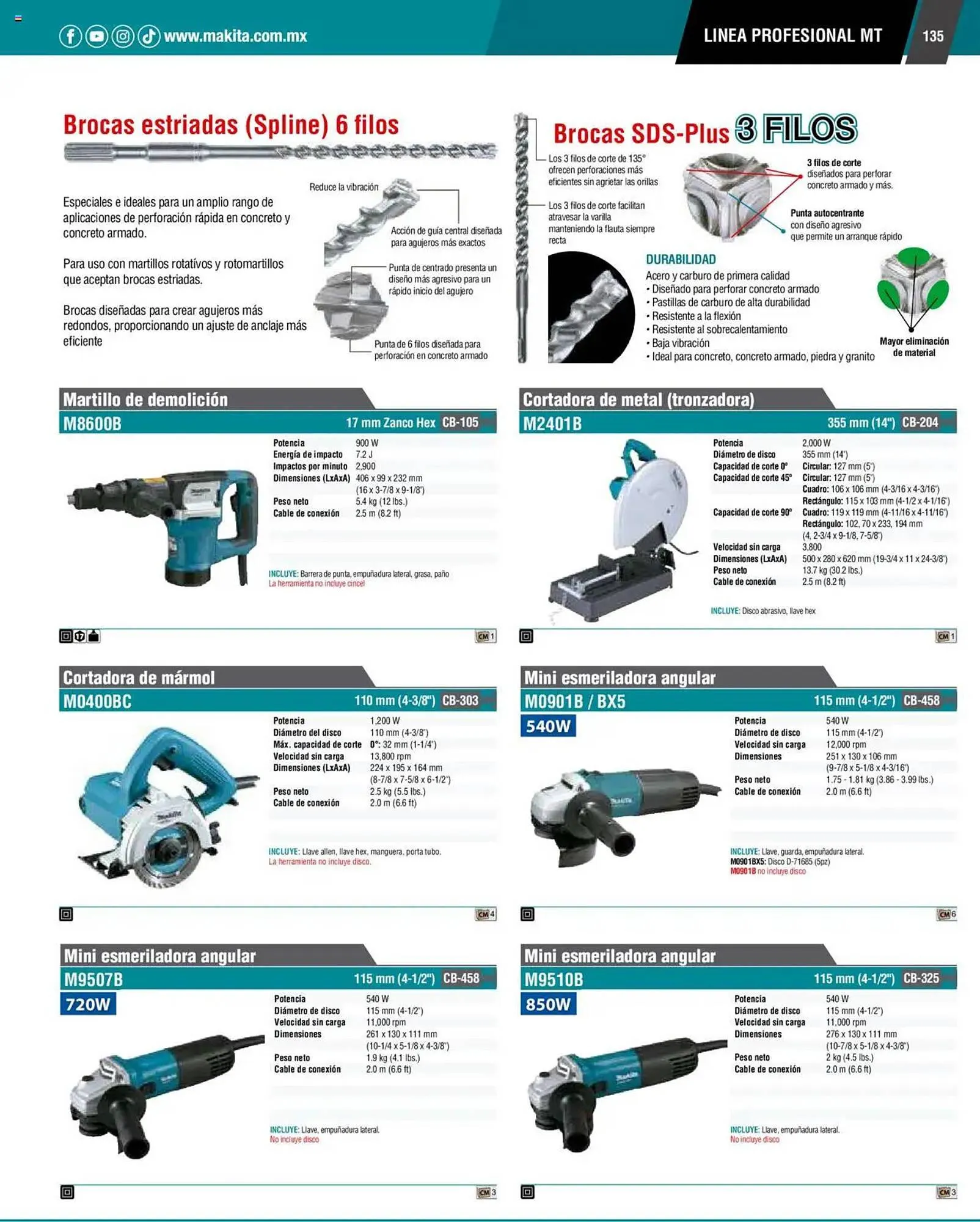 Catálogo de Catálogo Makita 4 de septiembre al 1 de julio 2026 - Pagina 135