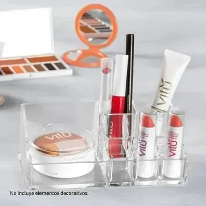 Organizador de maquillaje transparente