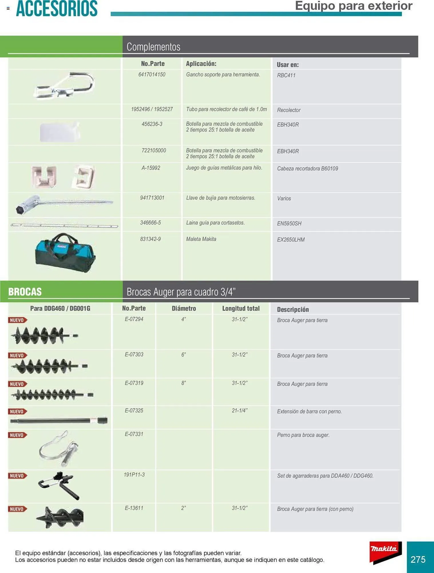 Catálogo de Catálogo Makita 8 de julio al 31 de diciembre 2025 - Pagina 275