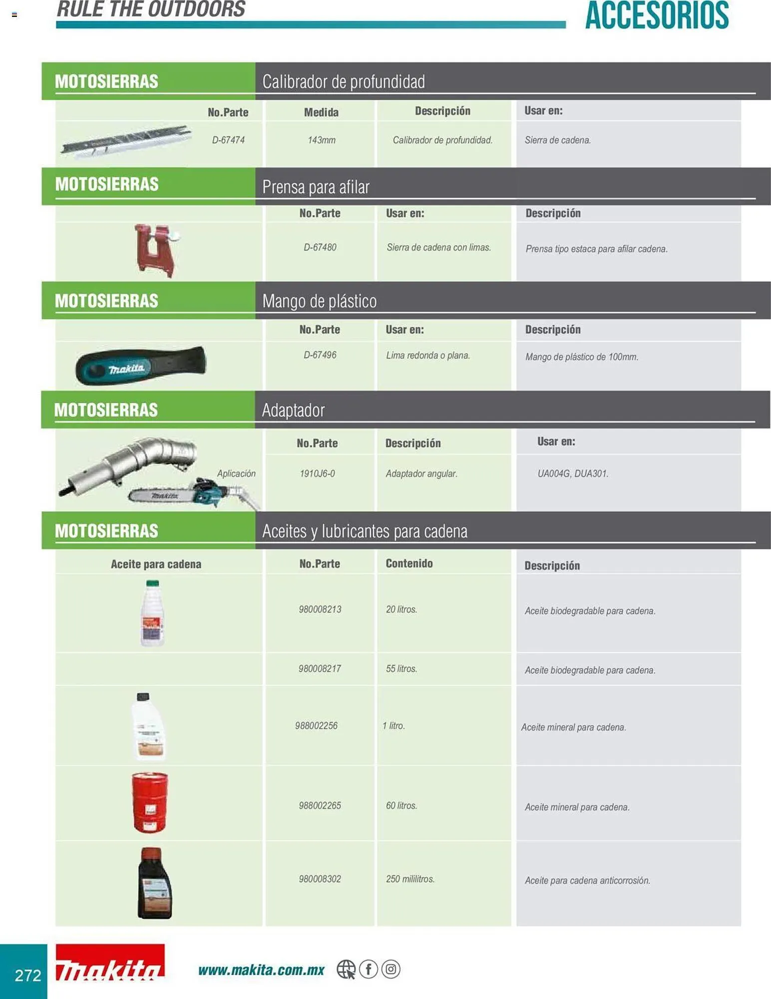 Catálogo de Catálogo Makita 8 de julio al 31 de diciembre 2025 - Pagina 272