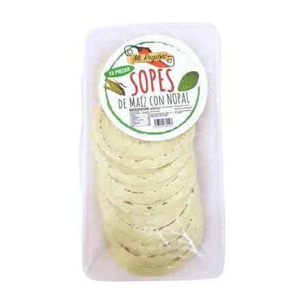 Sopes con Nopal Mi Región 1 Paquete con 12 Piezas