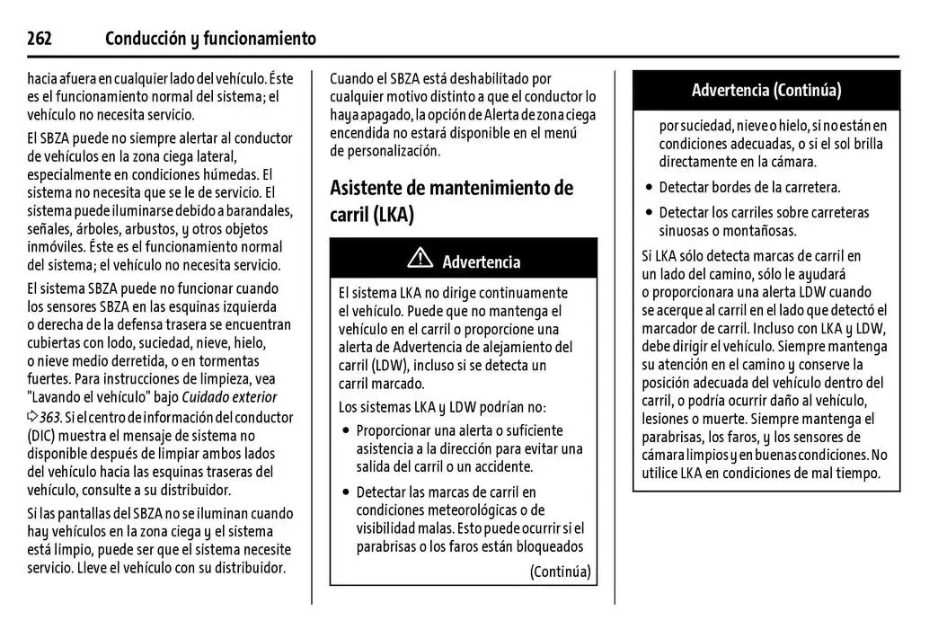 Catálogo de Chevrolet Corvette Stingray Manual del propietario 22 de enero al 31 de diciembre 2025 - Pagina 263