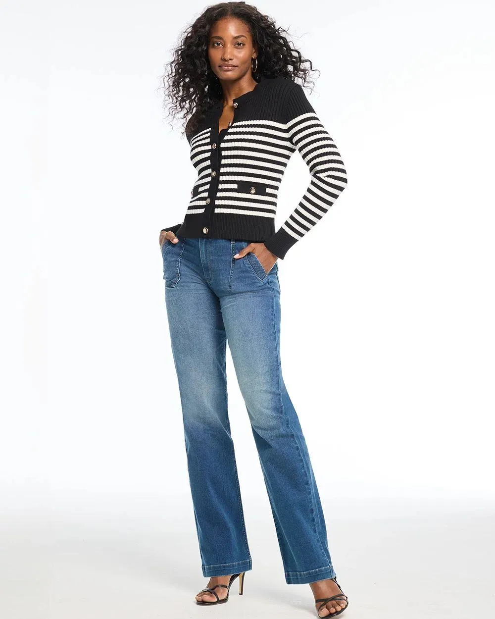 Striped Ribbed Cardigan