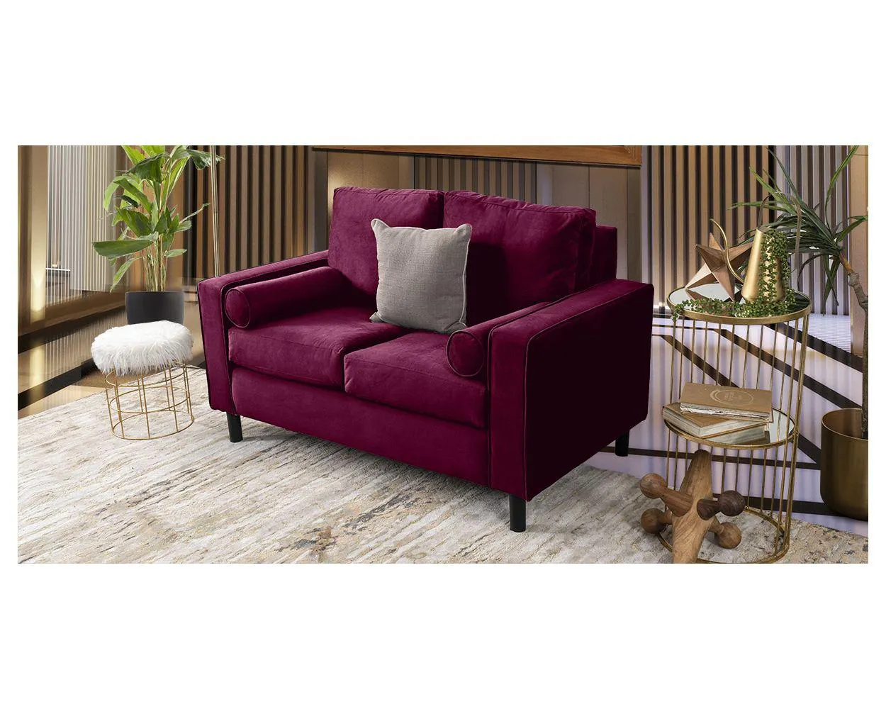 Sofá 2 Plazas Landmark Rojo