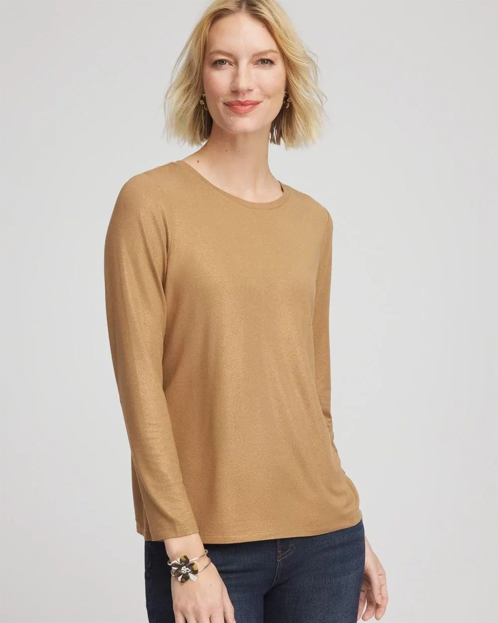 Touch of Cool ™ Foil Long Sleeve Layering Tee