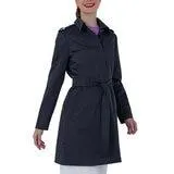 Shyla, Gabardina Tradicional con Cinturón y Charreteras, para Dama, Color Azul Marino, Varias Tallas