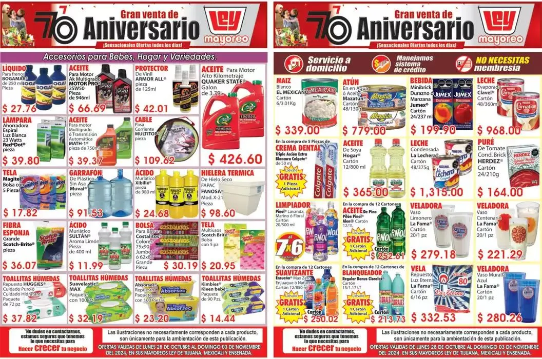 Catálogo de Mayoreo - Gran Venta de Aniversario 28 de octubre al 3 de noviembre 2024 - Pagina 1
