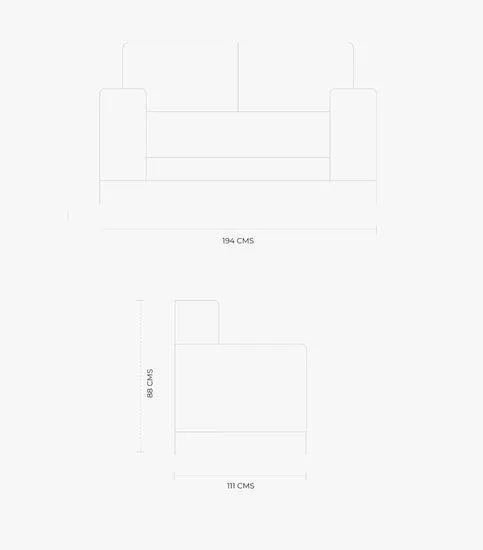 Love Seat Micci tela color beige