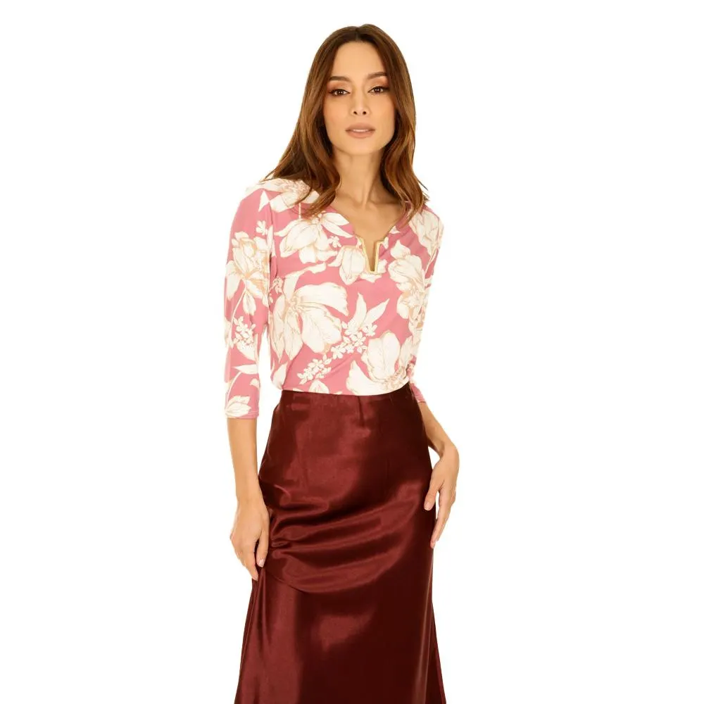 Blusa Red Sky Dama Aplicación Metálica