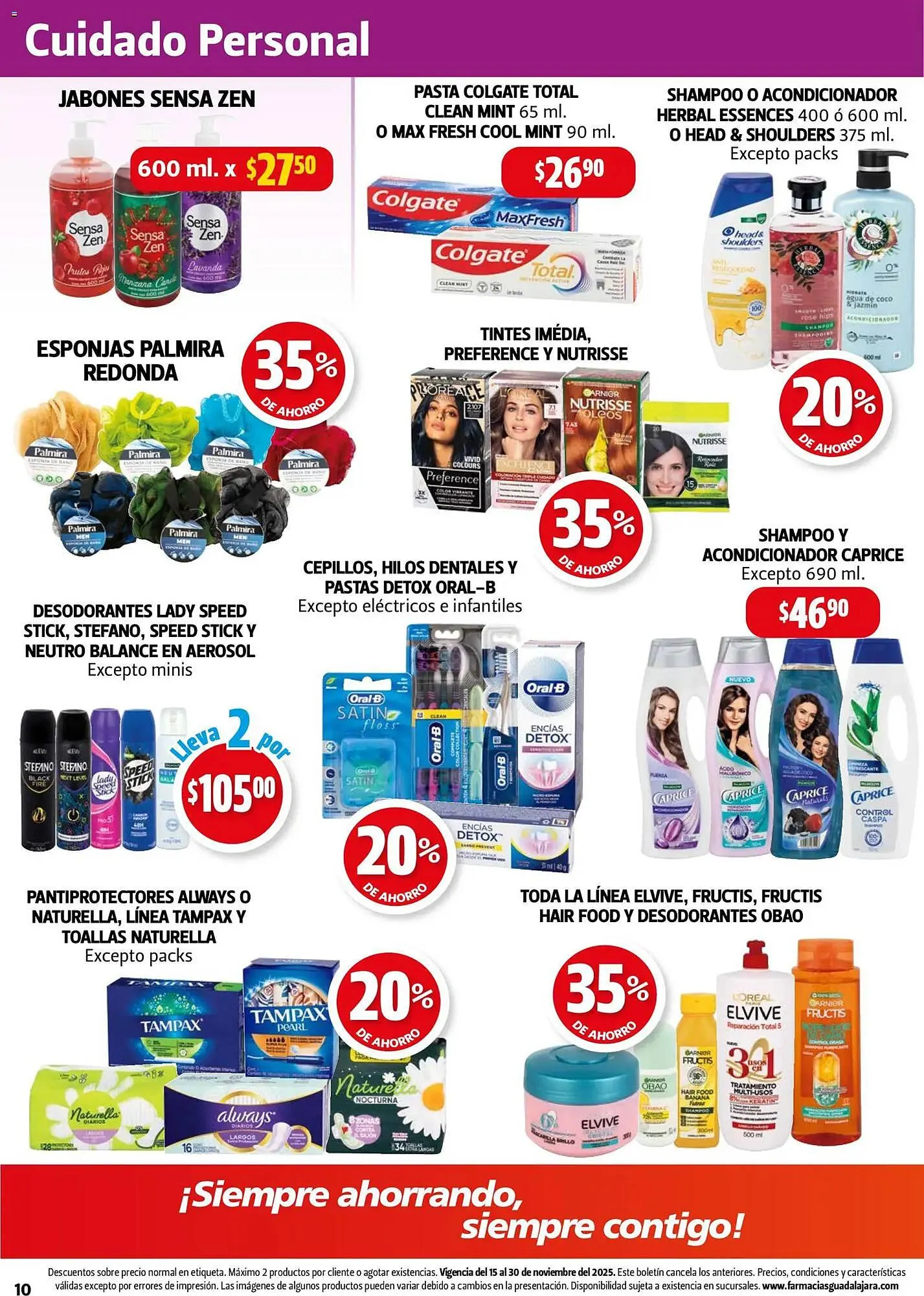 Catálogo de Folleto Farmacias Guadalajara 15 de noviembre al 30 de noviembre 2025 - Pagina 10