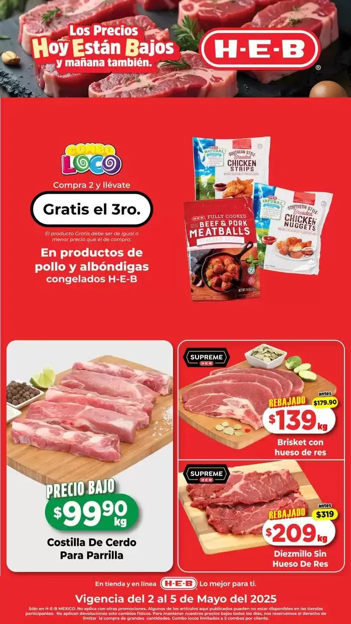 Catálogo de Ofertas HEB 2 de mayo al 5 de mayo 2025 - Pagina 1