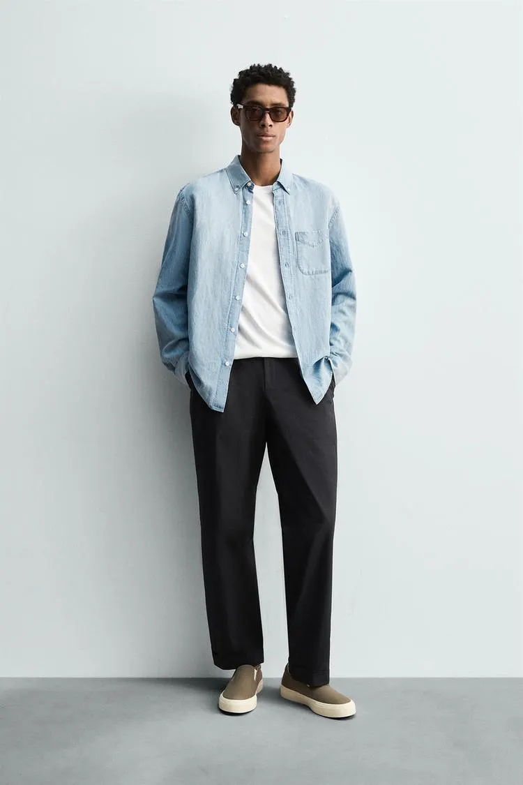 CAMISA MEZCLILLA REGULAR FIT