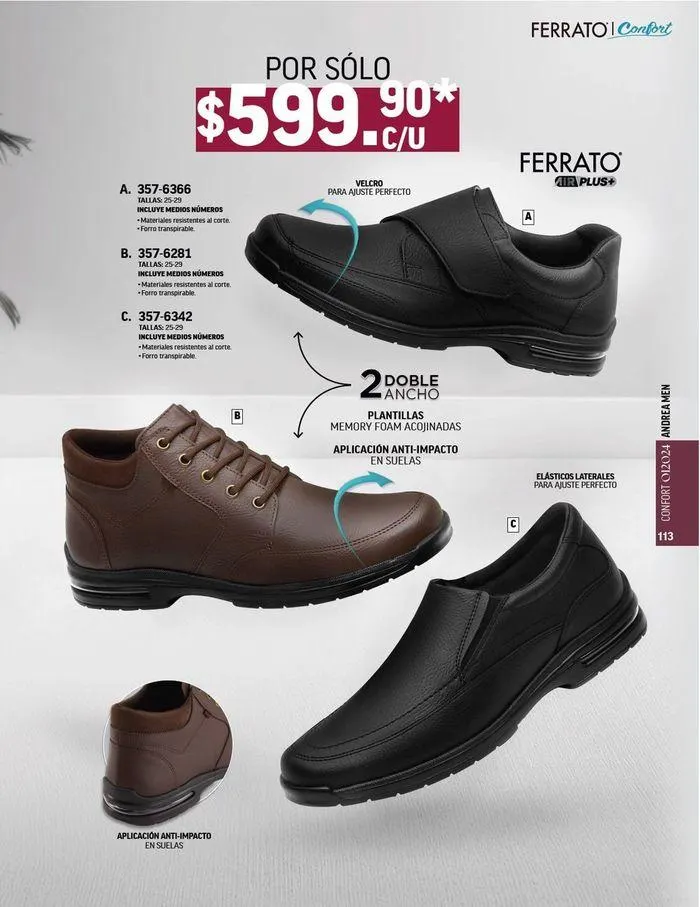 Catálogo de ANDREA - CALZADO CONFORT 26 de agosto al 25 de enero 2025 - Pagina 100