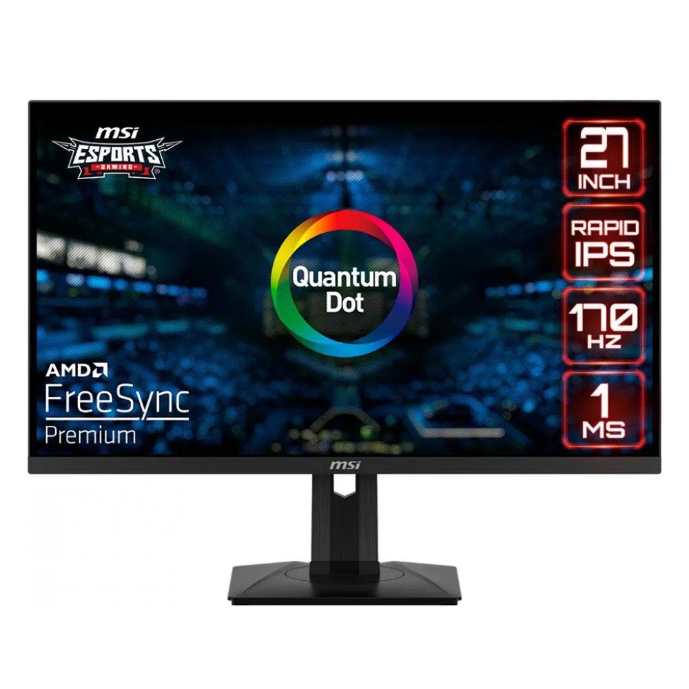 Monitor Gamer MSI G274QPF-QD IPS 27" / Quad HD / FreeSync / 170Hz / HDMI / Negro / G274QPF-QD
