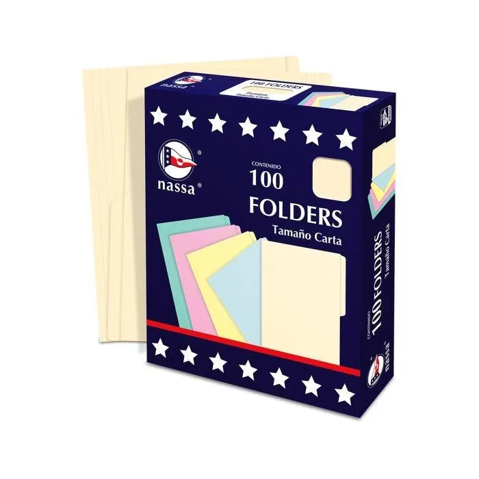 FOLDER CREMA NASSA PC1001 C/100 CARTA