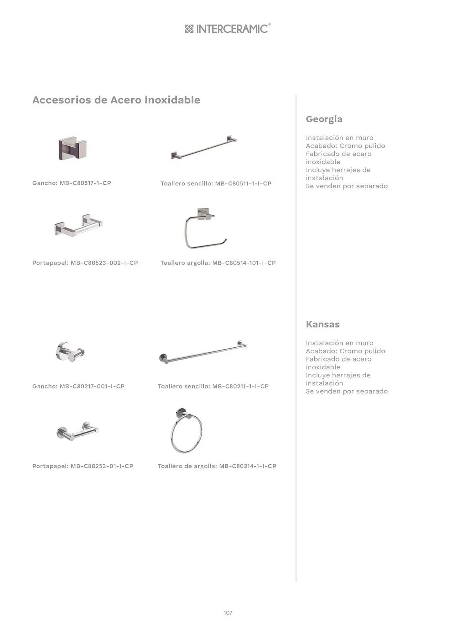 Catálogo de Catálogo Interceramic 3 de octubre al 3 de octubre 2026 - Pagina 107