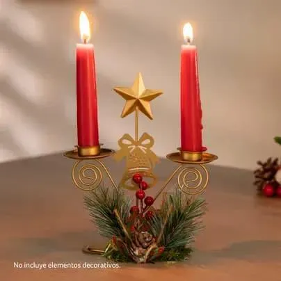 Candelabro dorado Estrella