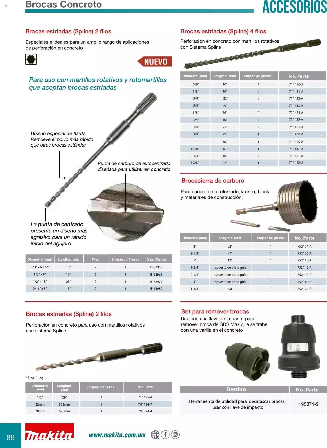 Catálogo de Makita Ofertas Accesorios 5 de septiembre al 31 de diciembre 2023 - Pagina 86