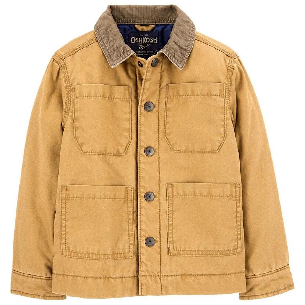 Chamarra Oshkosh color caqui niño preescolar