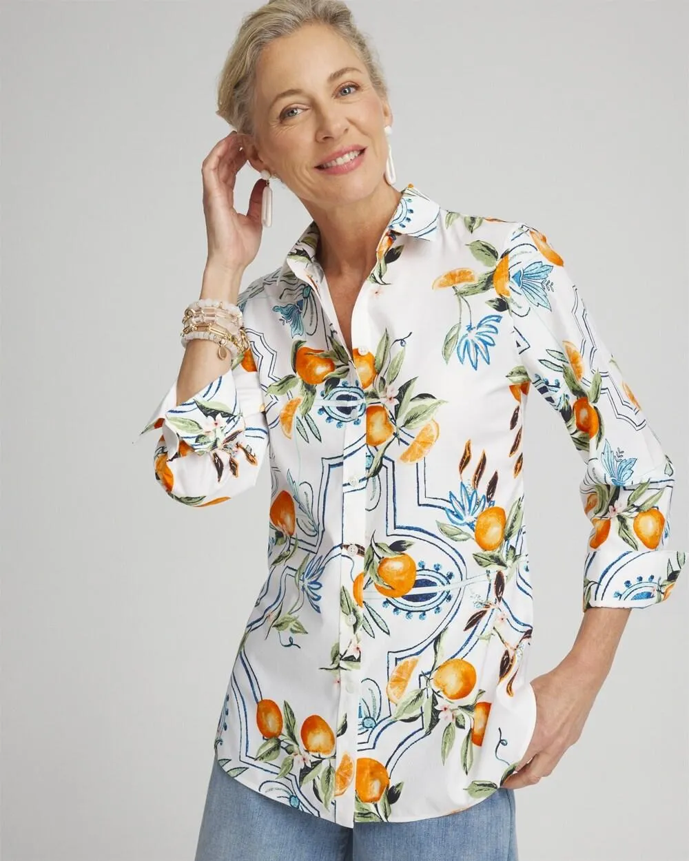 No Iron™ Stretch Tropical Shirt