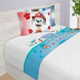 SET DE SABANAS MATRIMONIAL PAW PATROL DEPORTES
