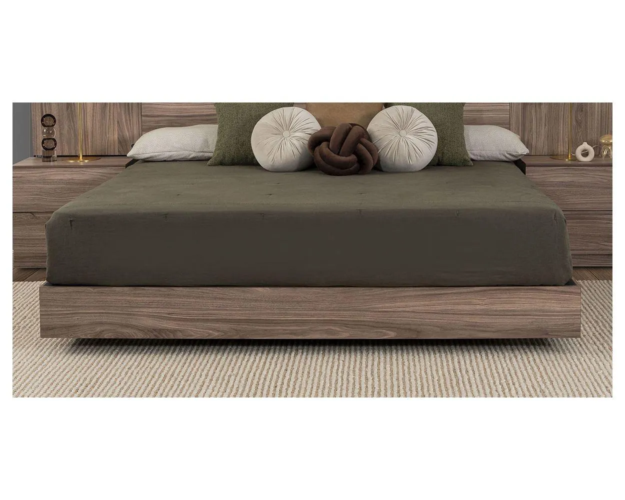 Base De Cama King Size Eslovenia Café Nogal