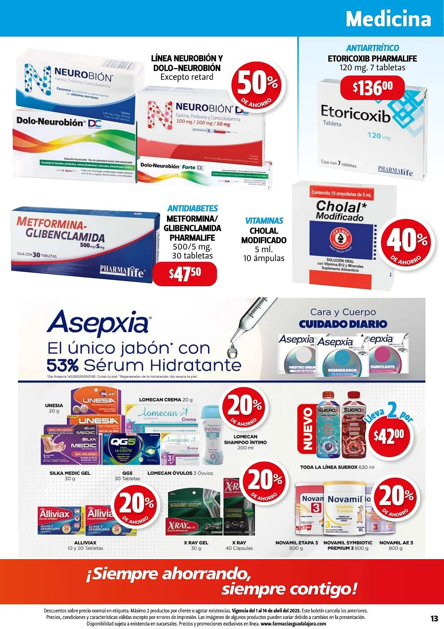 Catálogo de Catálogo Farmacias Guadalajara 1 de abril al 14 de abril 2025 - Pagina 13