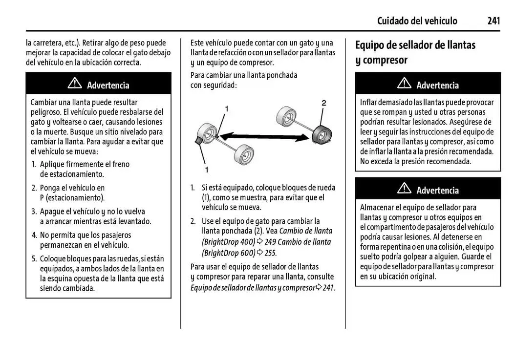 Catálogo de BrightDrop 400 Y BrightDrop 600 Manual del propietario 22 de enero al 31 de diciembre 2025 - Pagina 242