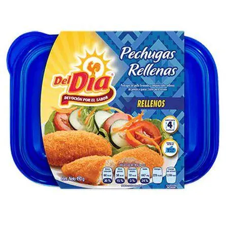 Pechugas de pollo Del Día rellenas 490 g