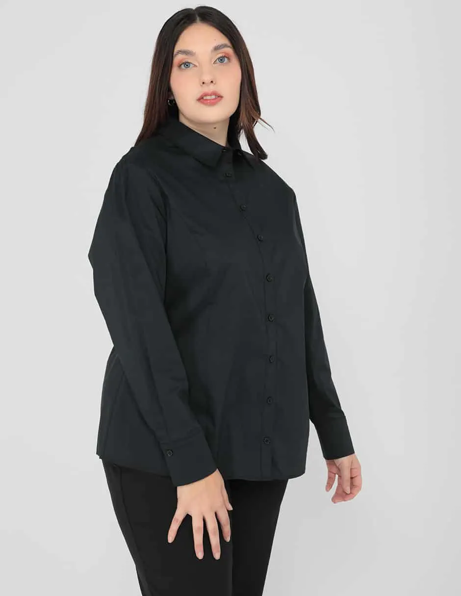 Blusa Contempo Plus manga larga para mujer