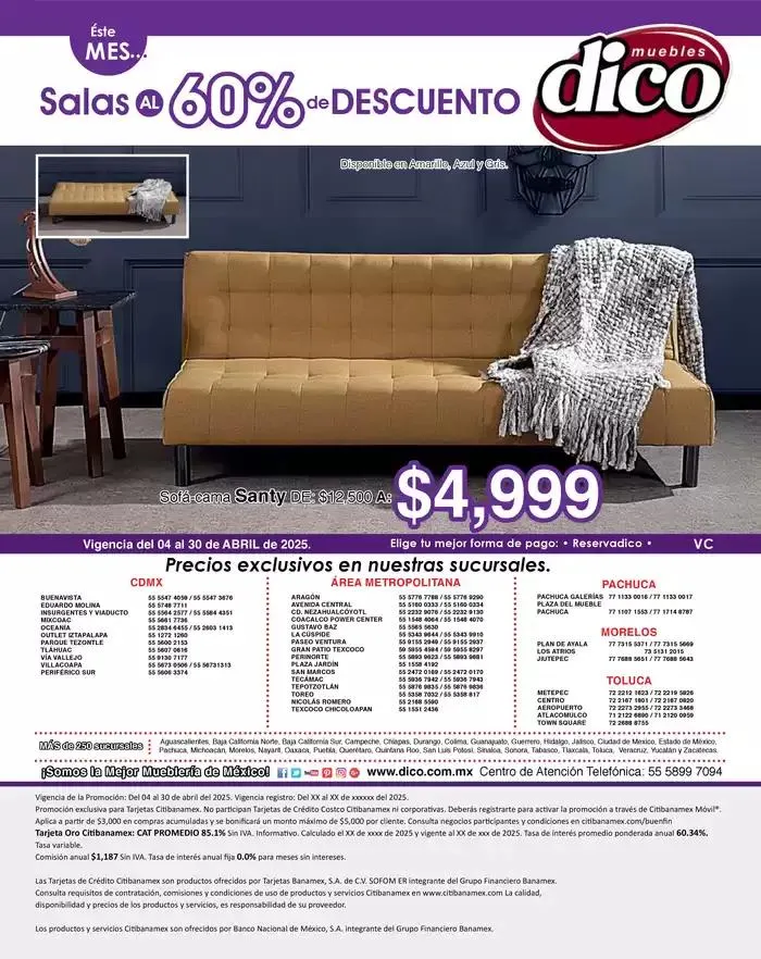 Catálogo de Muebles Dico Salas Y Colchones Al 60 Centro 2025 4 de abril al 30 de abril 2025 - Pagina 16