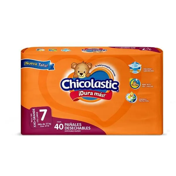 Pañal Chicolastic talla 7 classic 40 piezas