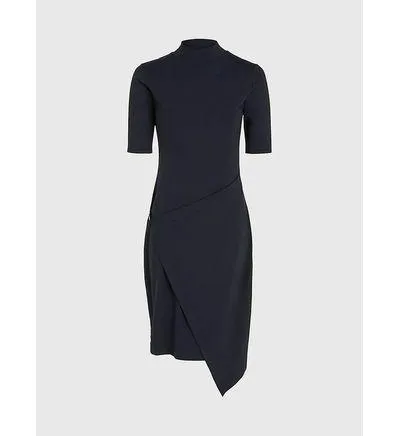 Vestido Calvin Klein Asimétrico Mujer Negro