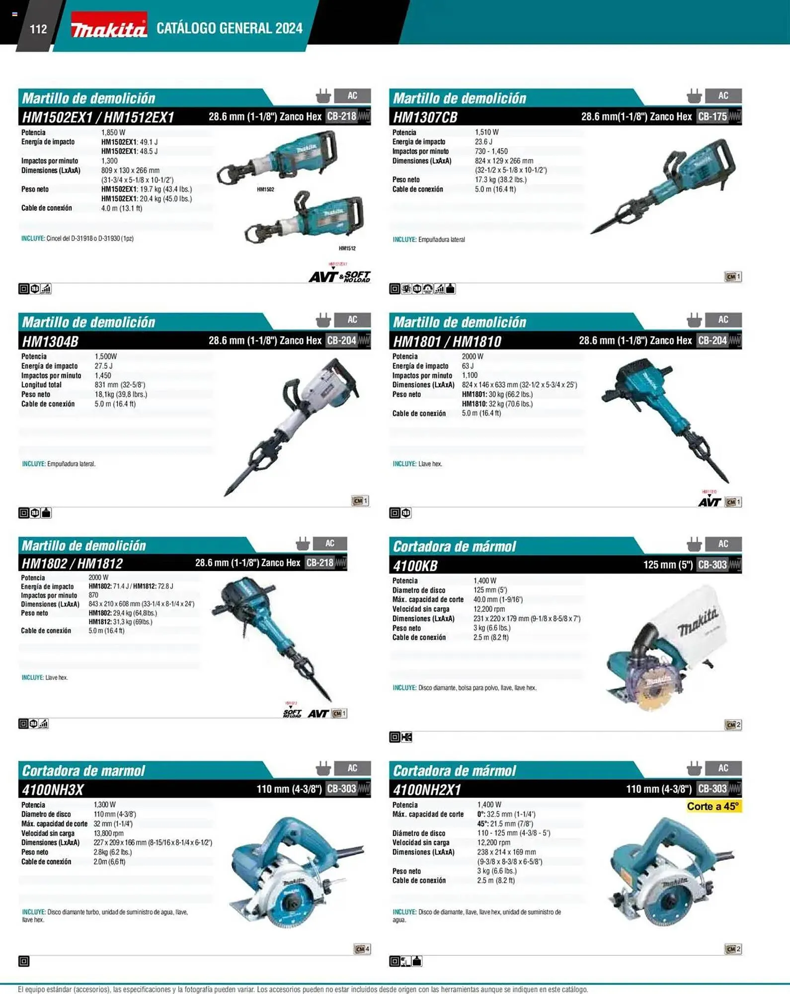 Catálogo de Catálogo Makita 4 de septiembre al 1 de julio 2026 - Pagina 112