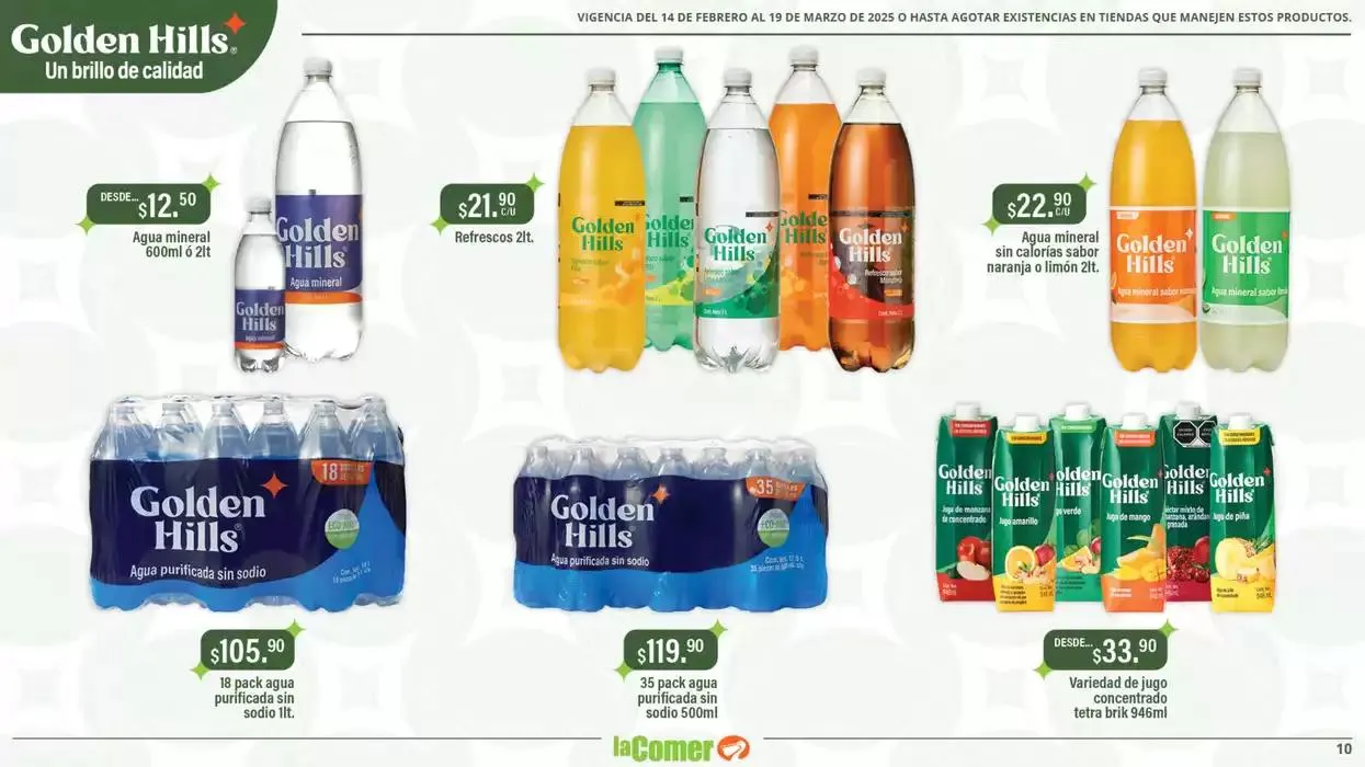 Catálogo de Golden Hills - La Comer 14 de febrero al 19 de marzo 2025 - Pagina 10
