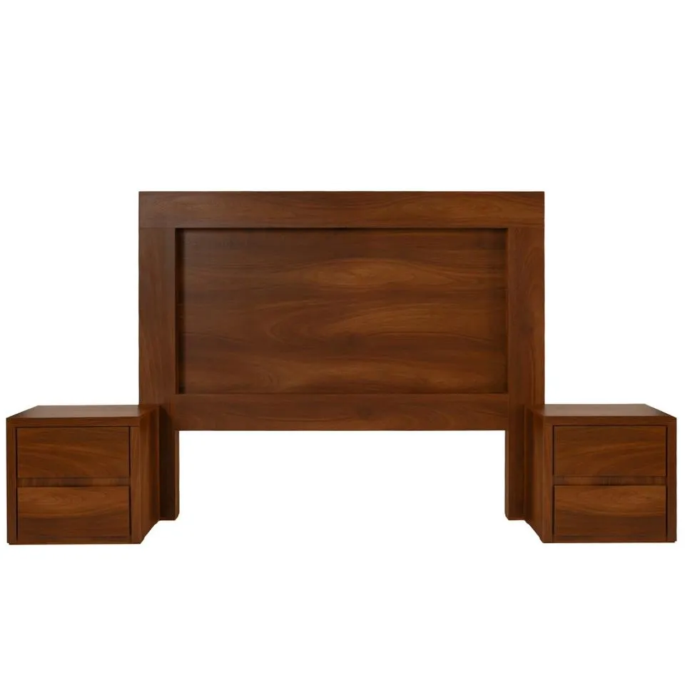 Cabecera con 2 burós Zalma - Nogal