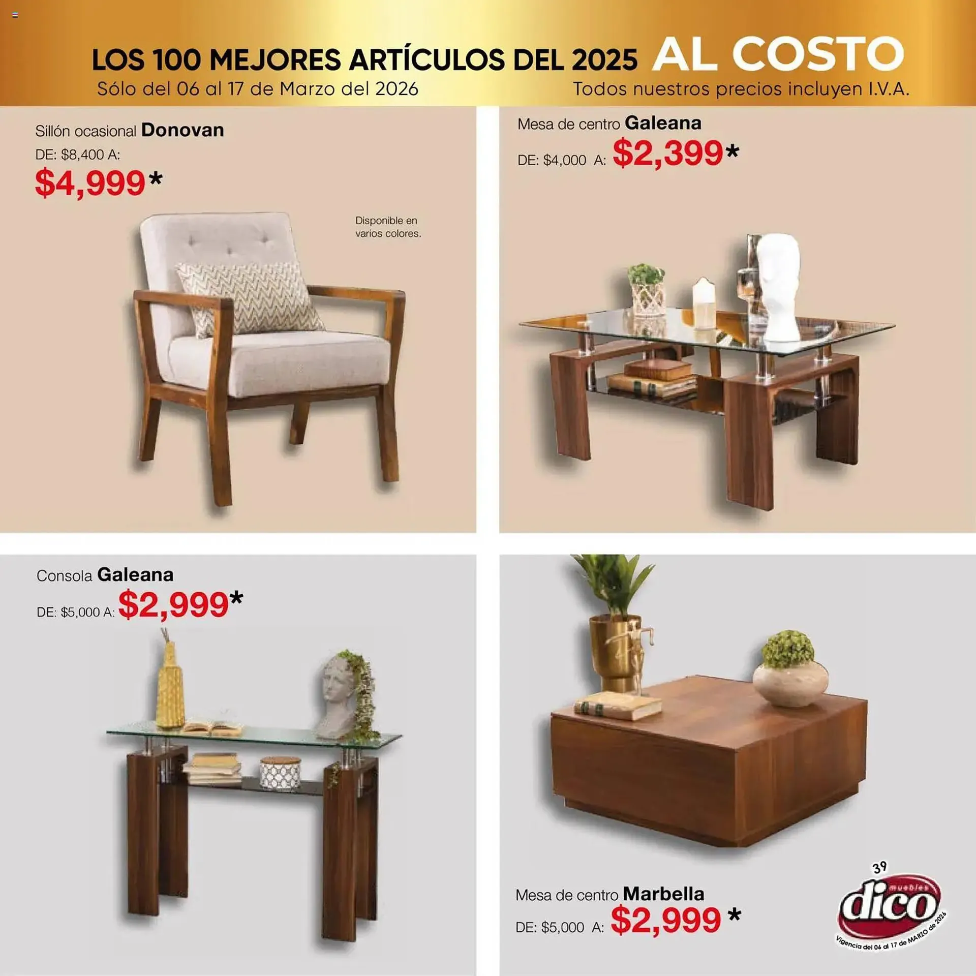 Catálogo de Catálogo Muebles Dico 6 de marzo al 18 de marzo 2026 - Pagina 39