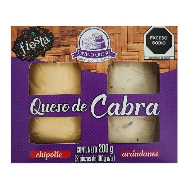 Queso de cabra Divino Queso con chipotle y con arándanos 200 g