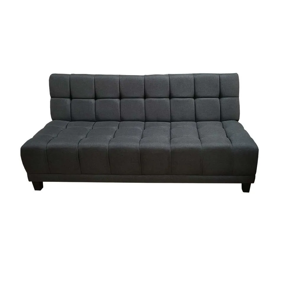 SOFACAMA MABEL COLOR GRIS EN TELA VELVOA OXFORD