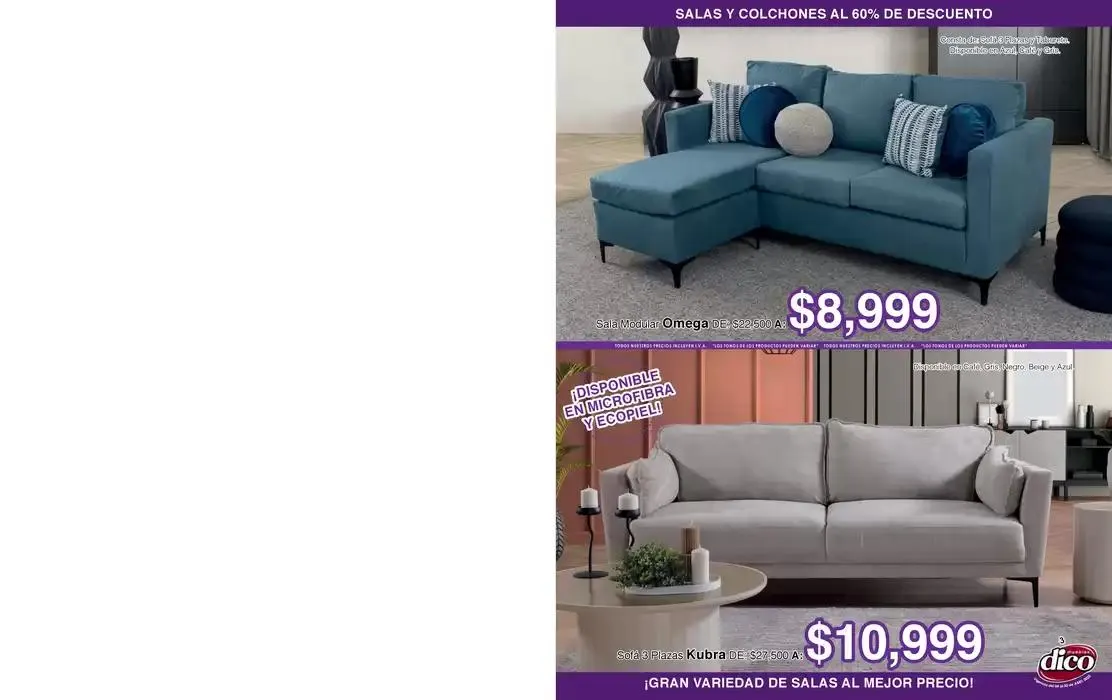 Catálogo de Muebles Dico Salas Y Colchones Al 60 Centro 2025 4 de abril al 30 de abril 2025 - Pagina 3
