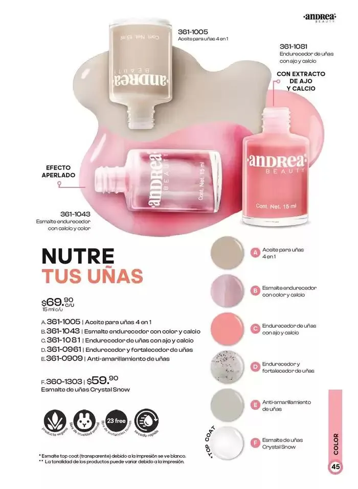 Catálogo de ANDREA | BELLEZA INTEGRAL DAMA 21 de marzo al 20 de abril 2025 - Pagina 45