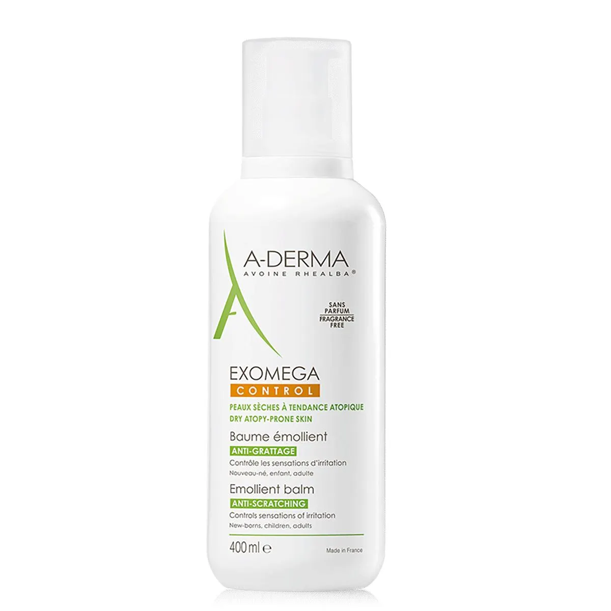 Aderma Exomega control, calma la irritación de la piel seca 400ml.