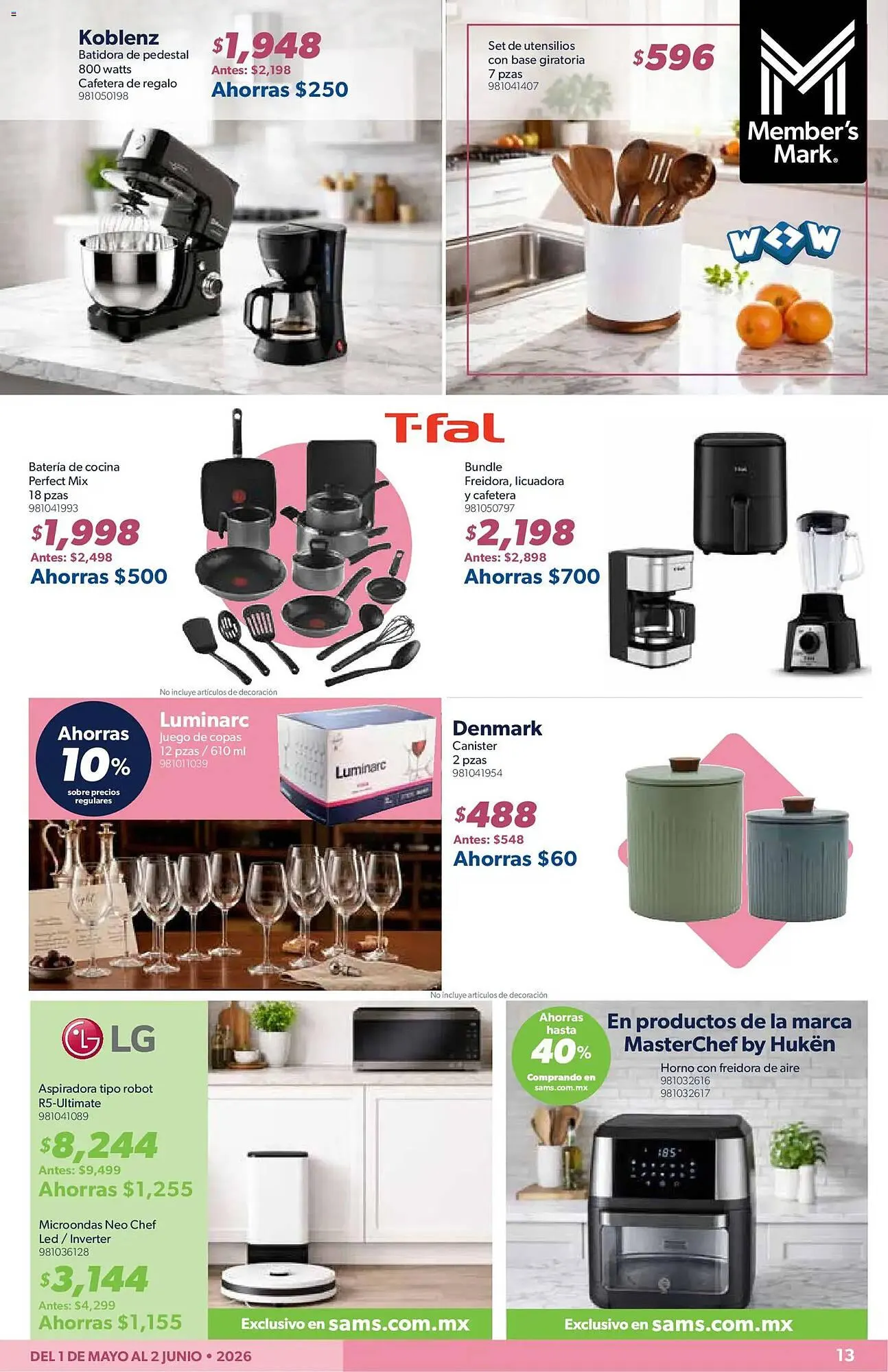 Catálogo de Catálogo Sam's Club 1 de mayo al 3 de junio 2026 - Pagina 13