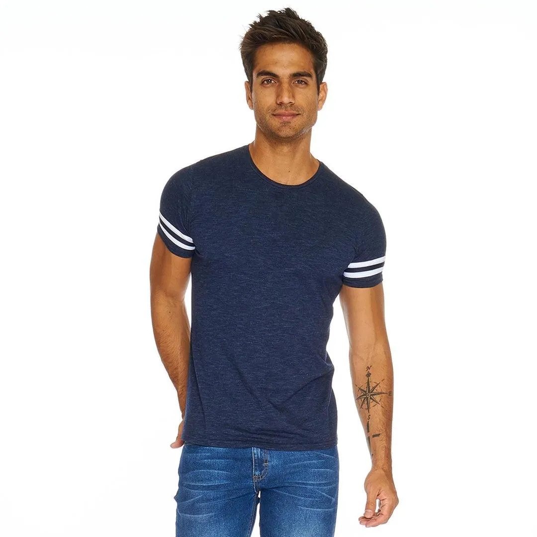 Playera Hombre Básica Slim Fit Casual Manga Corta Marino