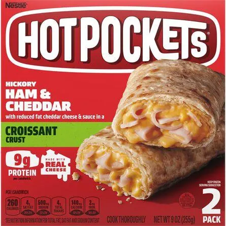 Sandwiches Hot Pockets Jamón y Queso 2 pz 250 g
